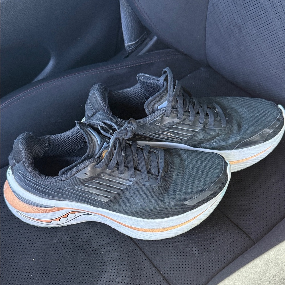 Saucony Black and Gold Athletic Shoes